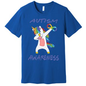 Autism Dabbing Unicorn Infinity Awareness Purple Gift Premium T-Shirt