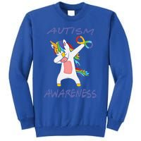 Autism Dabbing Unicorn Infinity Awareness Purple Gift Tall Sweatshirt