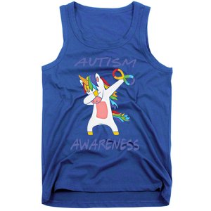 Autism Dabbing Unicorn Infinity Awareness Purple Gift Tank Top