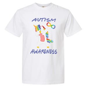 Autism Dabbing Unicorn Infinity Awareness Purple Gift Garment-Dyed Heavyweight T-Shirt