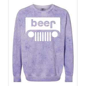 Adult Beer Funny Upside Down Logo Colorblast Crewneck Sweatshirt