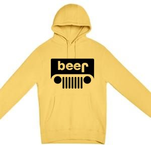 Adult Beer Funny Upside Down Logo Premium Pullover Hoodie