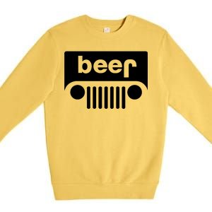 Adult Beer Funny Upside Down Logo Premium Crewneck Sweatshirt