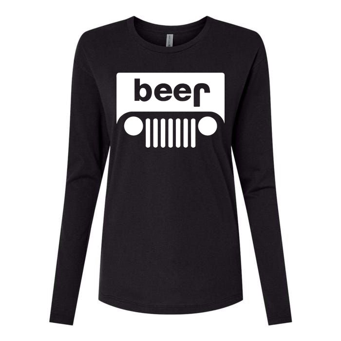 Adult Beer Funny Upside Down Logo Womens Cotton Relaxed Long Sleeve T-Shirt