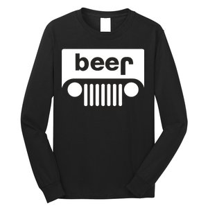 Adult Beer Funny Upside Down Logo Long Sleeve Shirt