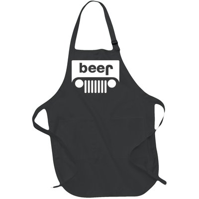 Adult Beer Funny Upside Down Logo Full-Length Apron With Pockets