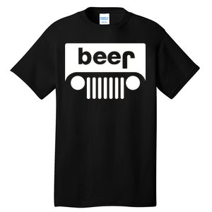 Adult Beer Funny Upside Down Logo Tall T-Shirt