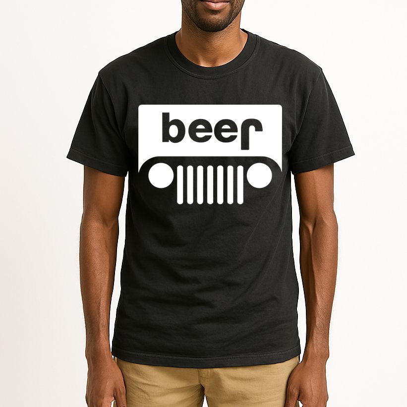 Adult Beer Funny Upside Down Logo Tall T-Shirt