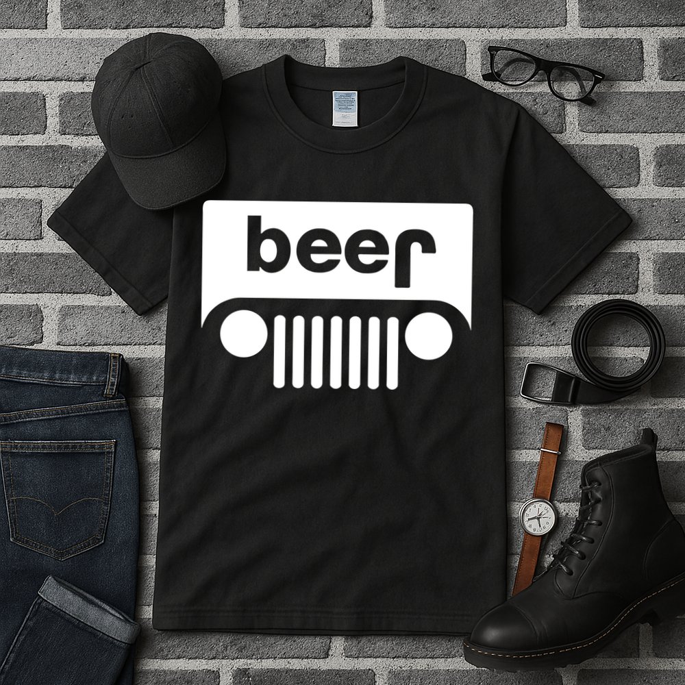 Adult Beer Funny Upside Down Logo Tall T-Shirt