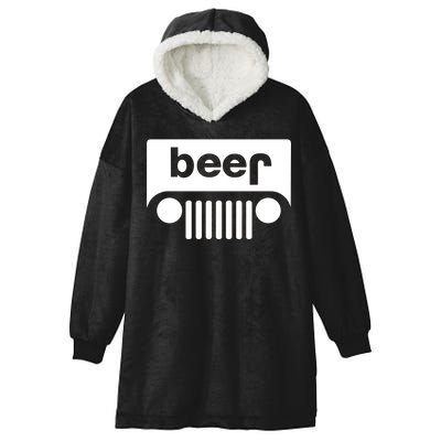 Adult Beer Funny Upside Down Logo Hooded Wearable Blanket