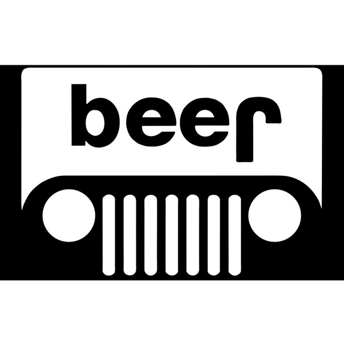 Adult Beer Funny Upside Down Logo Bumper Sticker