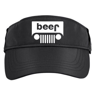 Adult Beer Funny Upside Down Logo Adult Drive Performance Visor