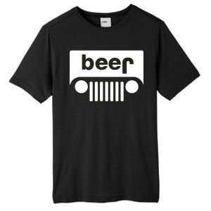 Adult Beer Funny Upside Down Logo Tall Fusion ChromaSoft Performance T-Shirt