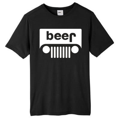 Adult Beer Funny Upside Down Logo Tall Fusion ChromaSoft Performance T-Shirt