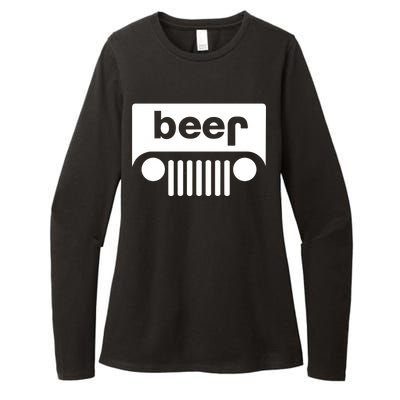 Adult Beer Funny Upside Down Logo Womens CVC Long Sleeve Shirt