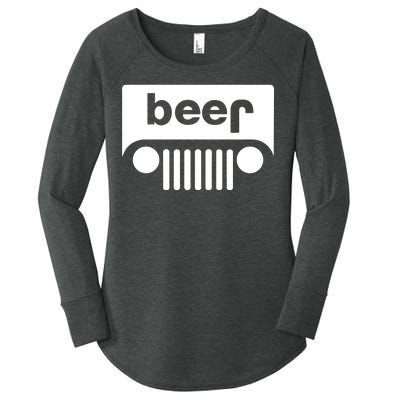 Adult Beer Funny Upside Down Logo Women's Perfect Tri Tunic Long Sleeve Shirt