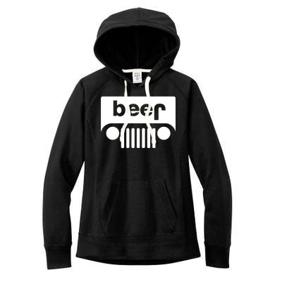 Adult Beer Funny Upside Down Logo Women's Fleece Hoodie