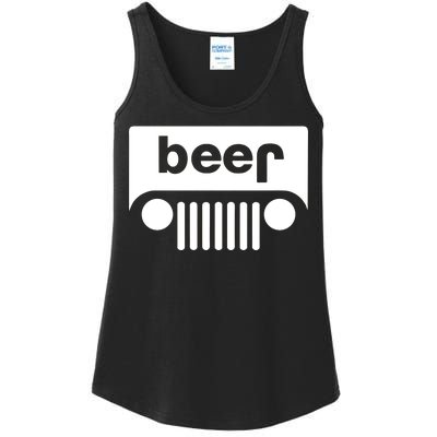 Adult Beer Funny Upside Down Logo Ladies Essential Tank