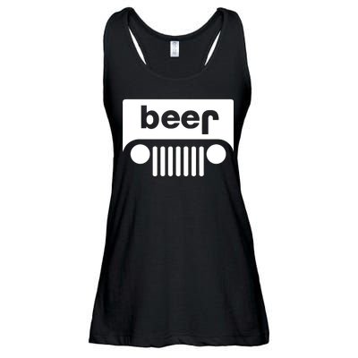 Adult Beer Funny Upside Down Logo Ladies Essential Flowy Tank