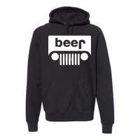 Adult Beer Funny Upside Down Logo Premium Hoodie