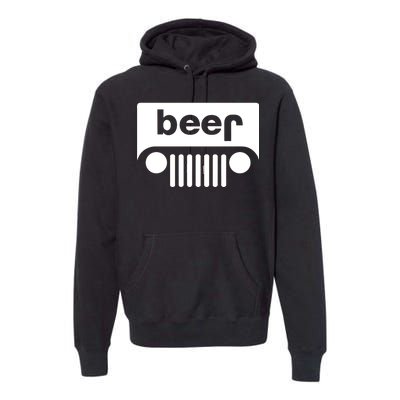 Adult Beer Funny Upside Down Logo Premium Hoodie