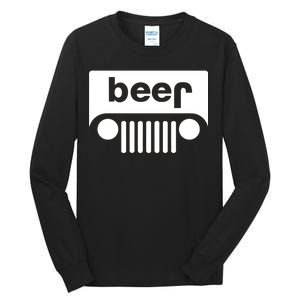 Adult Beer Funny Upside Down Logo Tall Long Sleeve T-Shirt