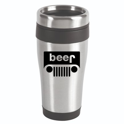 Adult Beer Funny Upside Down Logo 16oz Travel Tumbler