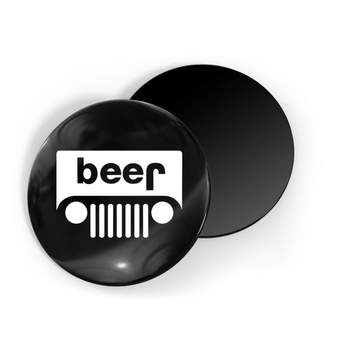 Adult Beer Funny Upside Down Logo Magnet