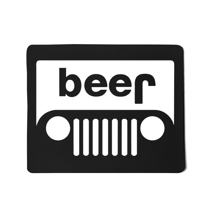 Adult Beer Funny Upside Down Logo Mousepad