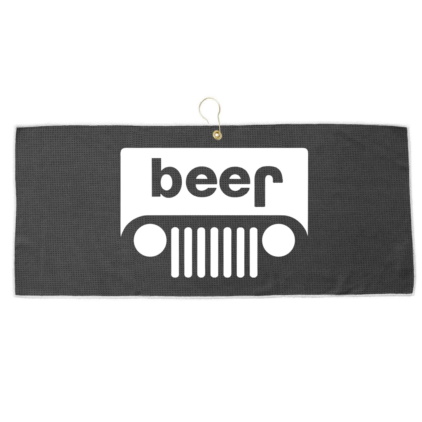 Adult Beer Funny Upside Down Logo Large Microfiber Waffle Golf Towel