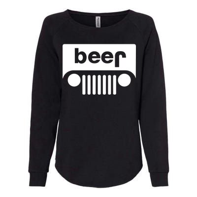 Adult Beer Funny Upside Down Logo Womens California Wash Sweatshirt