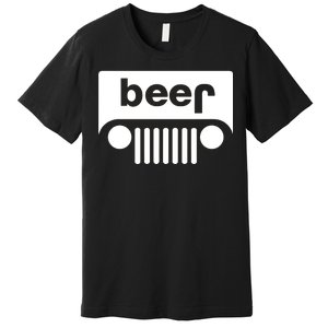 Adult Beer Funny Upside Down Logo Premium T-Shirt