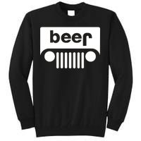 Adult Beer Funny Upside Down Logo Tall Sweatshirt