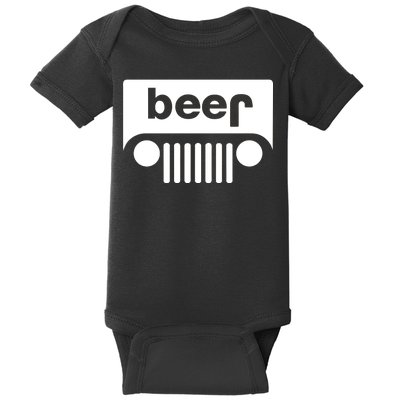 Adult Beer Funny Upside Down Logo Baby Bodysuit