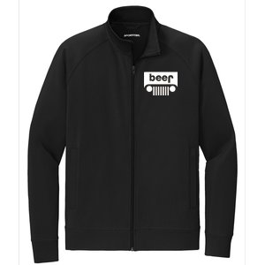 Adult Beer Funny Upside Down Logo Stretch Full-Zip Cadet Jacket