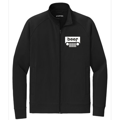 Adult Beer Funny Upside Down Logo Stretch Full-Zip Cadet Jacket