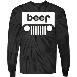 Adult Beer Funny Upside Down Logo Tie-Dye Long Sleeve Shirt