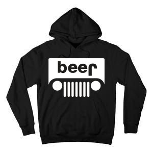 Adult Beer Funny Upside Down Logo Tall Hoodie