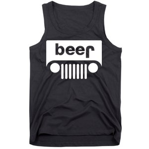 Adult Beer Funny Upside Down Logo Tank Top