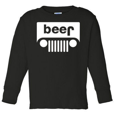 Adult Beer Funny Upside Down Logo Toddler Long Sleeve Shirt