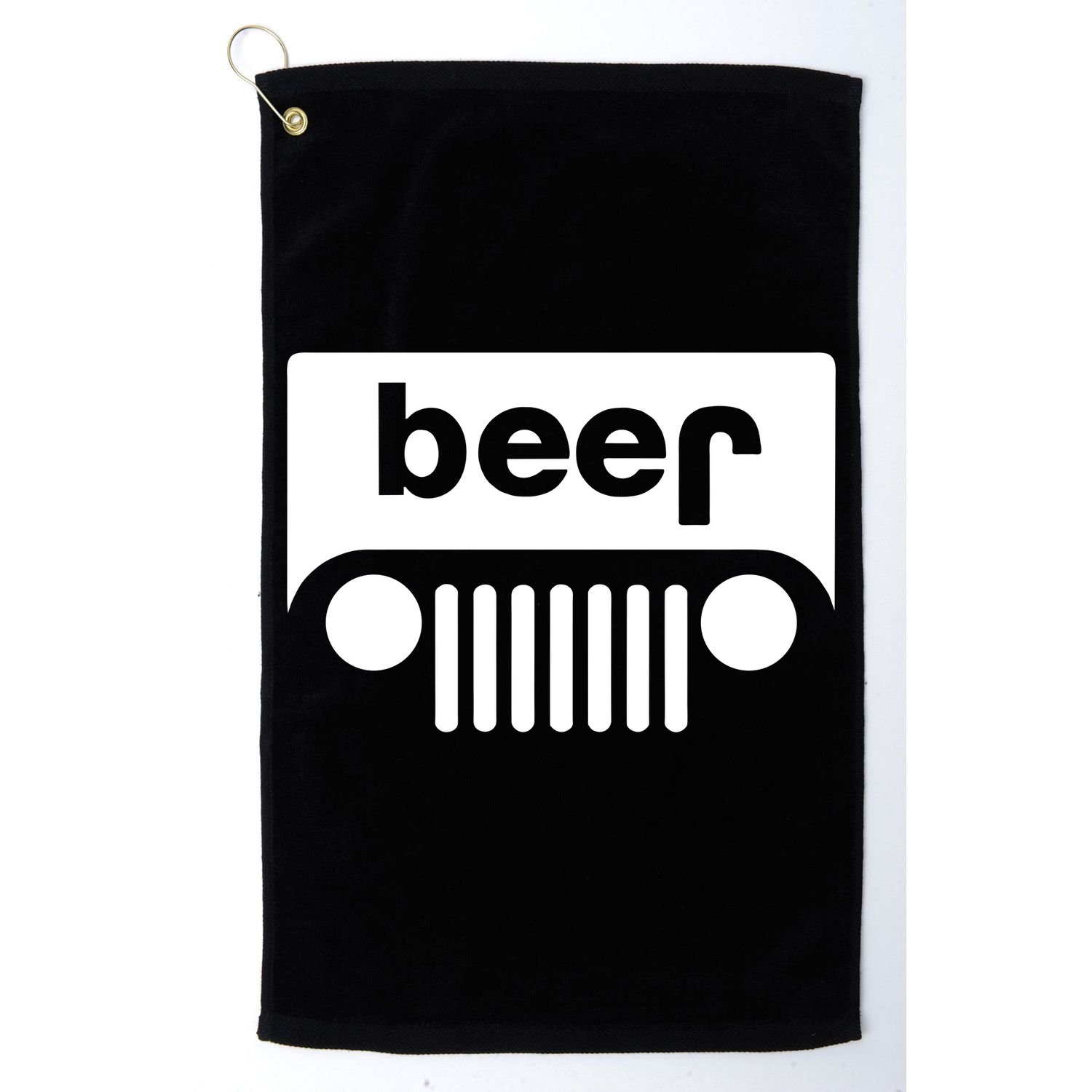Adult Beer Funny Upside Down Logo Golf Towel