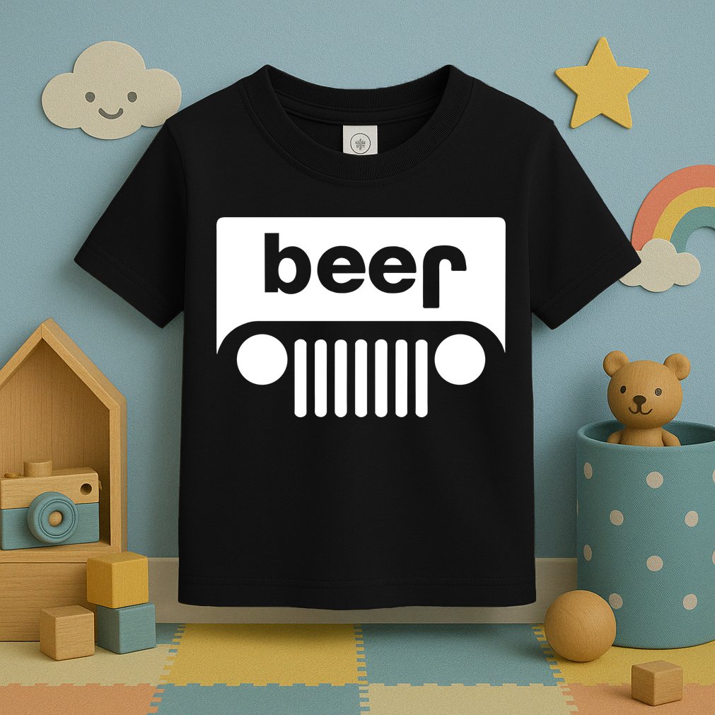 Adult Beer Funny Upside Down Logo Toddler T-Shirt