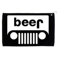 Adult Beer Funny Upside Down Logo Grommeted Golf Towel