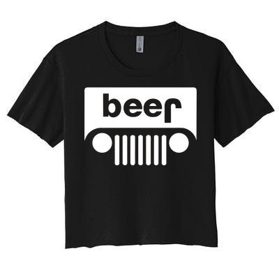 Adult Beer Funny Upside Down Logo Women's Crop Top Tee