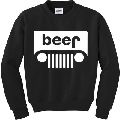 Adult Beer Funny Upside Down Logo Kids Sweatshirt