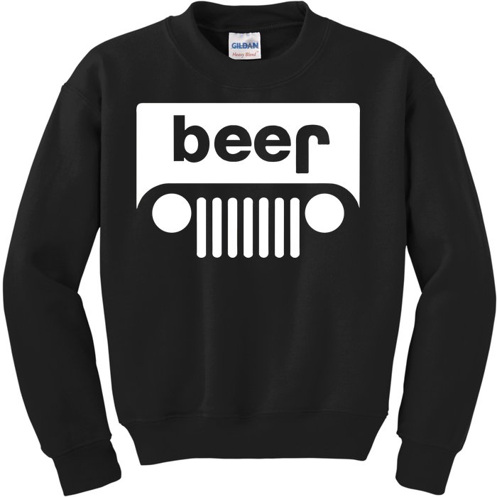 Adult Beer Funny Upside Down Logo Kids Sweatshirt