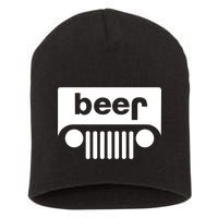 Adult Beer Funny Upside Down Logo Short Acrylic Beanie