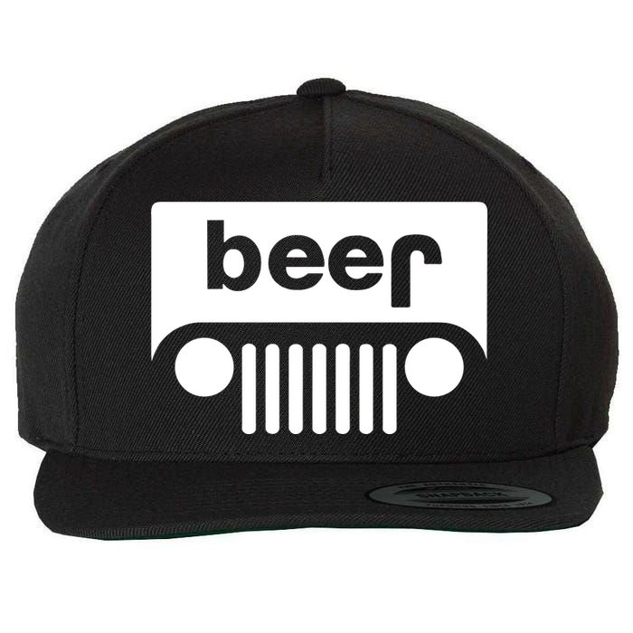 Adult Beer Funny Upside Down Logo Wool Snapback Cap