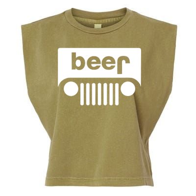 Adult Beer Funny Upside Down Logo Garment-Dyed Women's Muscle Tee