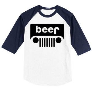 Adult Beer Funny Upside Down Logo Baseball Sleeve Shirt